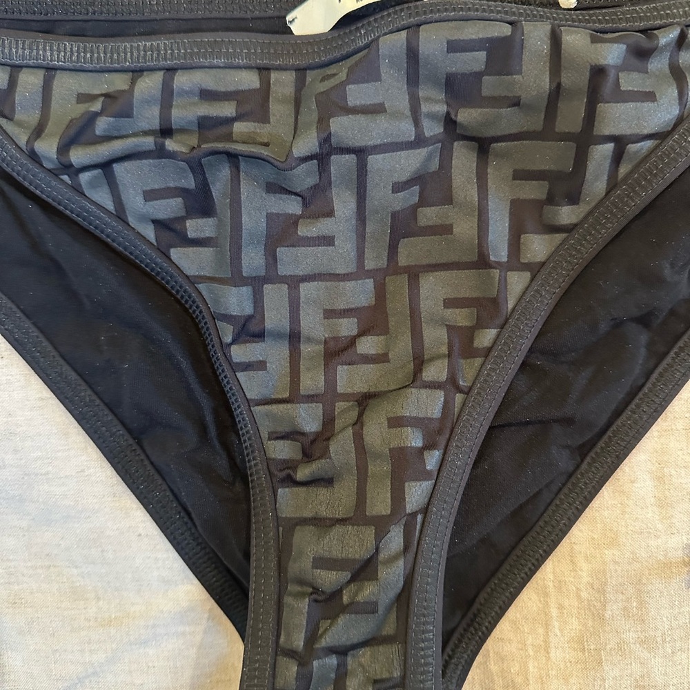 Fendi Black Embossed Monogram Bikini Set - Picture 4 of 8